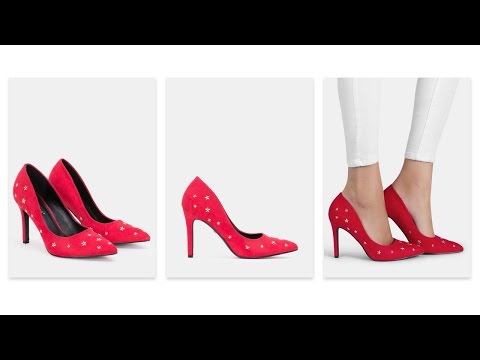 Czerwone szpilki faux suede Star - DeeZee.pl