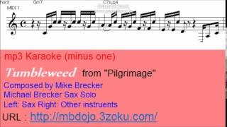 Tumbleweed - Michael Brecker sax Karaoke (minus one)