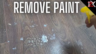 How To Remove Dry Paint OFF laminate Flooring/Carpet - Remove Emulsion Paint Cheap Method