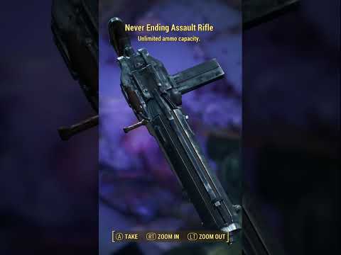 This Never Ending Legendary Assault Rifle lets me go full turret mode #fallout4