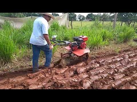 Arado aiveca lâmina fixa, roda de tração de ferro para motocultivador e micro trator