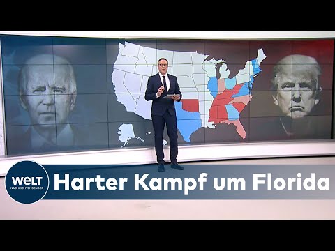 US-WAHL 2020: Es geht Schlag auf Schlag - Trump gewinnt im Süden - Biden im Osten
