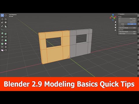 Blender 2.9 Modeling Basics Quick Tips