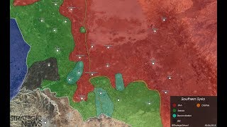 Guerra Siria Reporte Mapa de la Situación Militar 30.6.18 Avance masivo en Daraa miles FSA se rinden