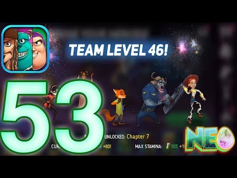 Disney Heroes: Battle Mode Gameplay Walkthrough Part 53 - Team Level 46! (iOS, Android)