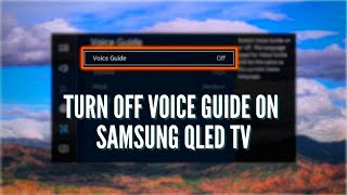 Turn Off Voice Guide on Samsung QLED TV
