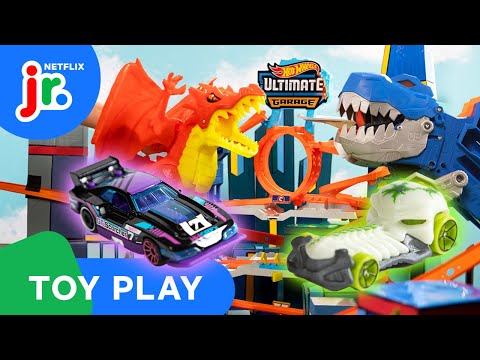 Race to Rescue Hot Wheels City! 🏎️🔥 Toy Play Compilation | Hot Wheels Let's Race | Netflix Jr