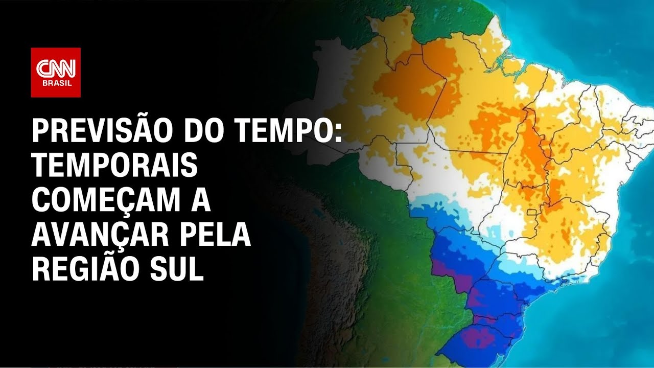 Previsão do Tempo: temporais começam a avançar pela região sul | CNN  NOVO DIA