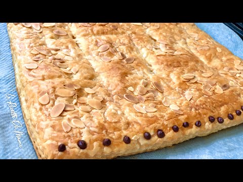 TORTA SFOGLIATA DI MELE E CREMA PASTICCERA - Ricetta Facile e Veloce - PUFF PASTRY APPLE CREAM CAKE