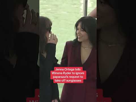 Jenna Ortega tells Winona Ryder to IGNORE paparazzi's request to take off sunglasses