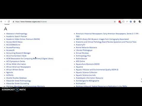 Using Rutgers Library Databases