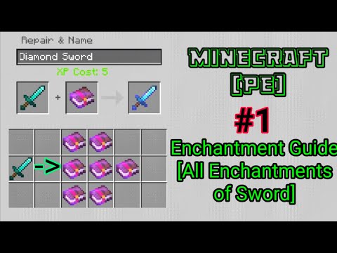 Minecraft [PE] | Enchantment Guide #1 (Sword) | Tamil