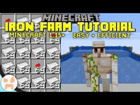 Minecraft Easiest 3 Villager Iron Farm - 350+ Per Hour