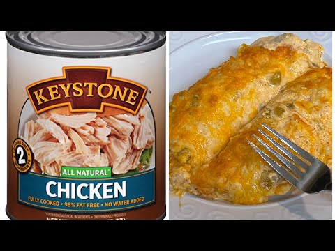 Keystone Canned Chicken Review and Chicken Enchiladas...