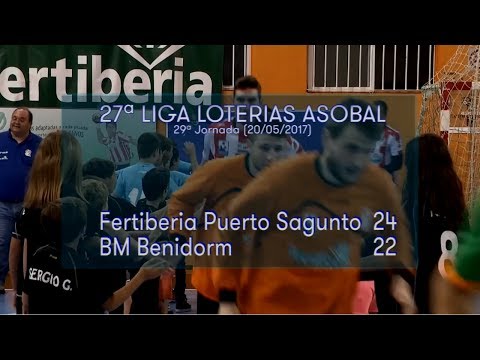 LIGA LOTERIAS ASOBAL J29 Fertiberia Puerto Sagunto - BM Benidorm 24 - 22