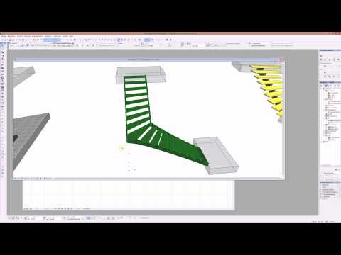 Archicad 18   GDL Grundlage für beliebige gewinkelte Stiegen6   zB  Viertelgewendelte Stiege   weite