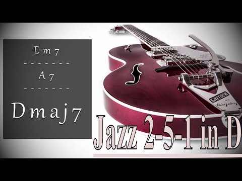 Slow Jazz 2-5-1 - Backing track in D - 75bpm
