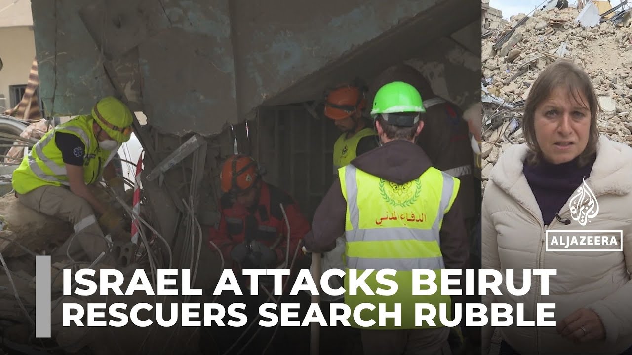 Israeli strikes on Beirut: Rescuers search for the remains trapped under rubble