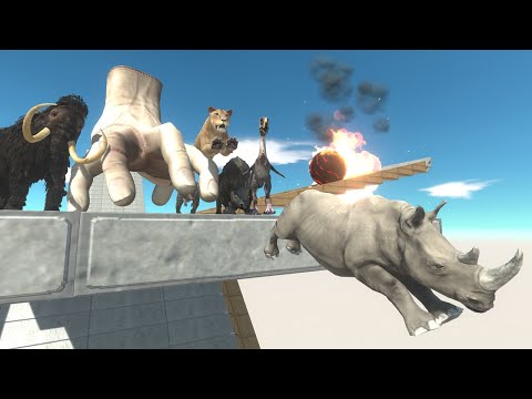 10 Levels of Danger | Running and Jumping through the Danger Zone - Animal Revolt Battle Simulator