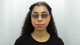 Woman model wearing Ray Ban 3636 001/51 55mm Sunglasses