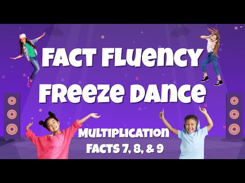 Fact Fluency Freeze Dance - Multiplication Facts 7, 8, & 9 - Grade 3 Brain Break