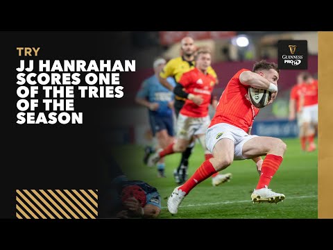 JJ Hanrahan finishes a flowing move for Munster