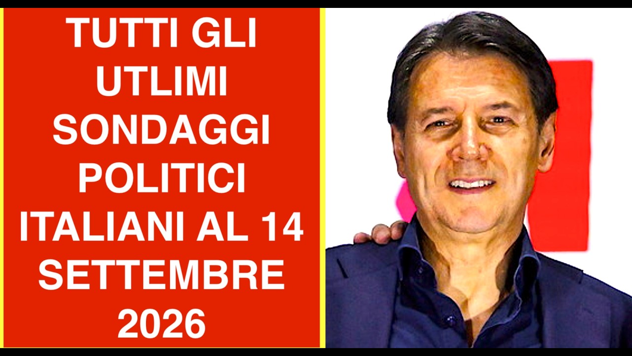 TUTTI GLI UTLIMI SONDAGGI POLITICI ITALIANI AL 14 SETTEMBRE 2026