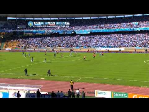 Ocasión de Melano. Belgrano 0 Independiente 0. Fecha 15. Torneo Final 2013
