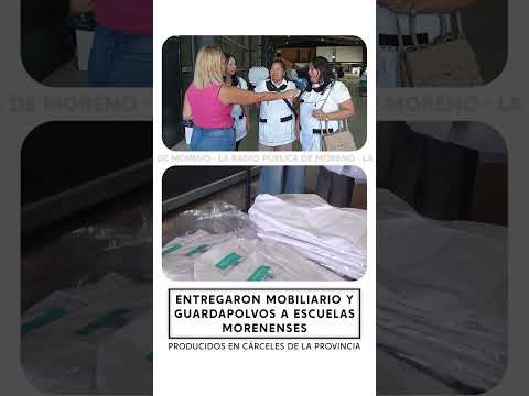 ENTREGA DE GUARDAPOLVOS Y MOBILIARIO A ESCUELAS DE MORENO