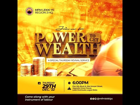 Thursday Revival Service | POWER TO GET WEALTH | 29th December 2022