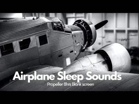 Airplane propeller sounds for sleeping | White noise | Black screen 8 Hours