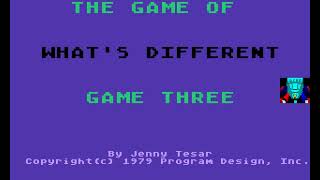 Atari 800 Game:  What's Different (1979 Program Design, Inc.)