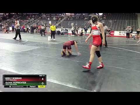 144 Lbs Champ. Round 1 - Olivia Hofrichter, Team Wisconsin Vs Keely Robbins, Team Nebraska 82ad
