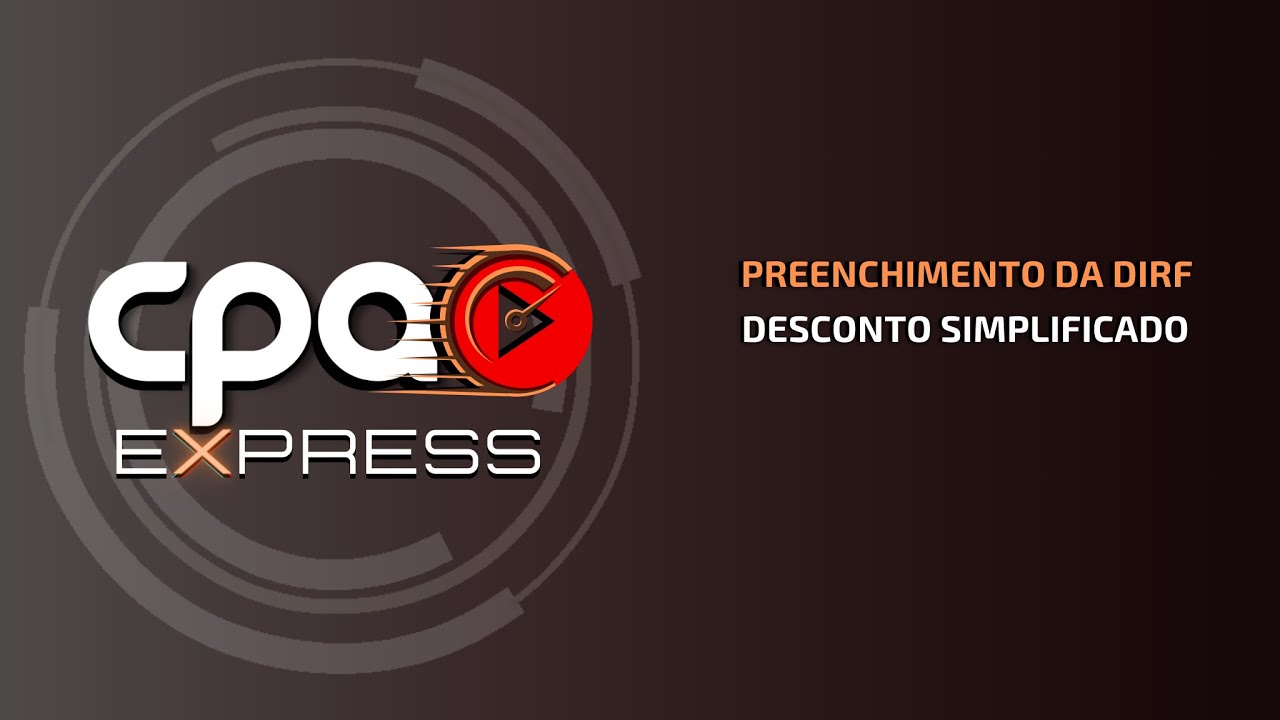 Preenchimento da DIRF - Desconto Simplificado