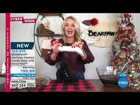 BEARPAW Marlowe Heeled Suede Boot with NeverWet