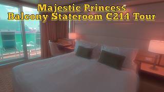 Majestic Princess Balcony Stateroom C214 (10214) Tour