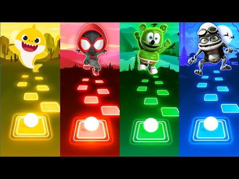 Baby Shark vs Spiderman vs Gummy Bear vs Crazy Frog - Tiles Hop EDM Rush