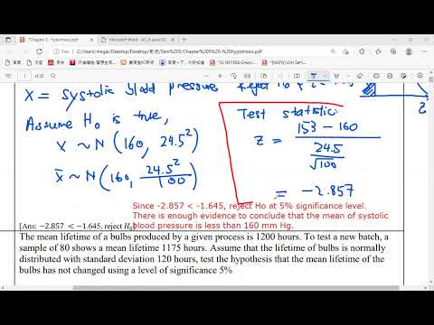 STPM Hypothesis Testing - part 1