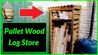 How to Build a Log Store / Wood Store out of Pallet Wood