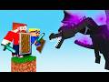 Defeating The Ender Dragon On 1 Block