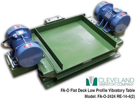 Flat Deck Low Profile Vibratory Table to Compact Oil Sludge - Cleveland Vibrator Co.