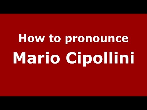 How to pronounce Mario Cipollini (Italian/Italy)  - PronounceNames.com