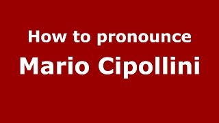 How to pronounce Mario Cipollini