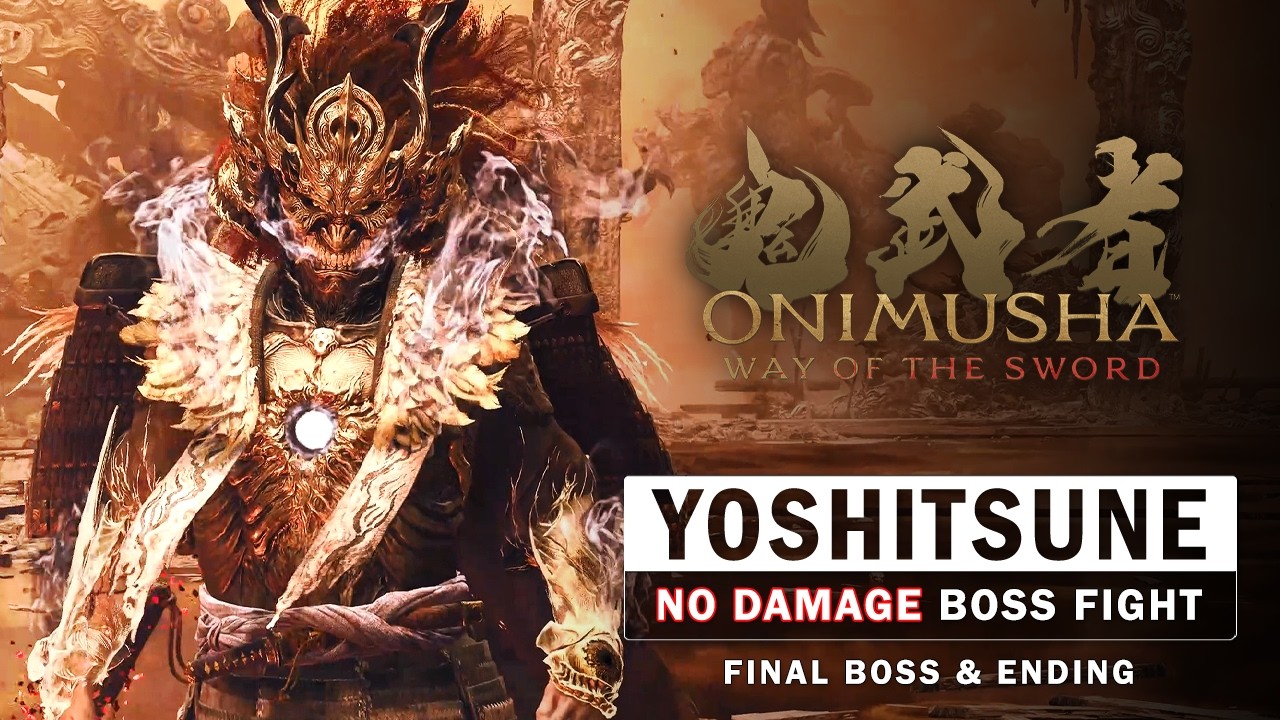 Onimusha: Way of the Sword - Minamoto no Yoshitsune Boss Fight (No Damage) - Final Boss & Ending