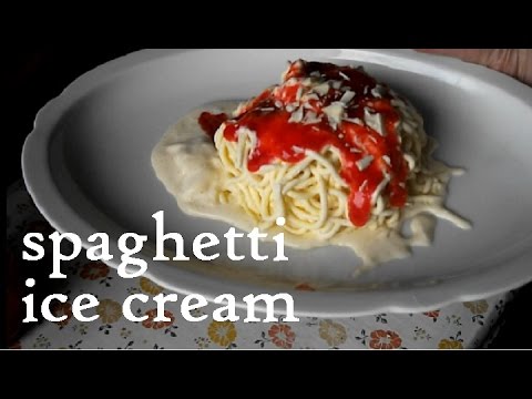 Have you ever eaten spaghetti ice cream?