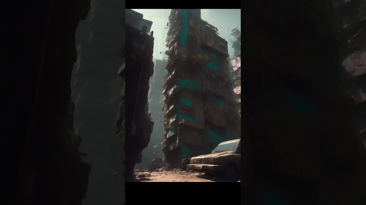 Without people | Neural Network draws the apocalypse |  #ai #stablediffusion #animeedit #anime