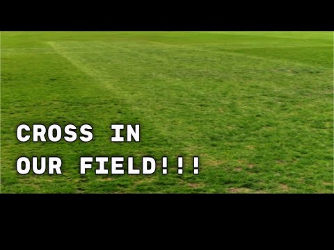 We Mow a Cross into our Football Field