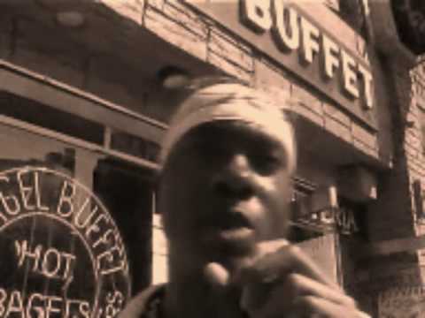 Percee P infront of fatbeats