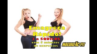 Incrvel Como Emagrecer Rpido de 3 a 5 QUILOS em uma Semana! 5 Minutos de Exerccios para Emagrecer