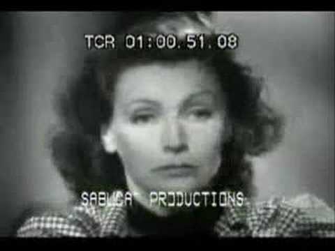 Greta Garbo - Screen Test - 25/05/1949